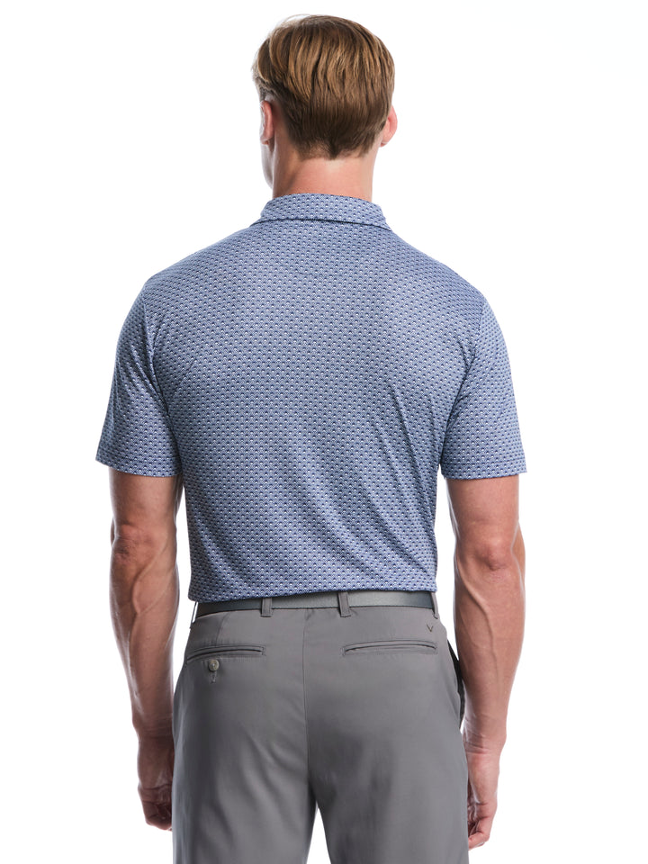 All Over Tee Print Golf Polo (Peacoat) 