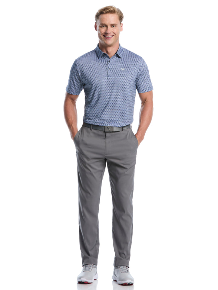 All Over Tee Print Golf Polo (Peacoat) 