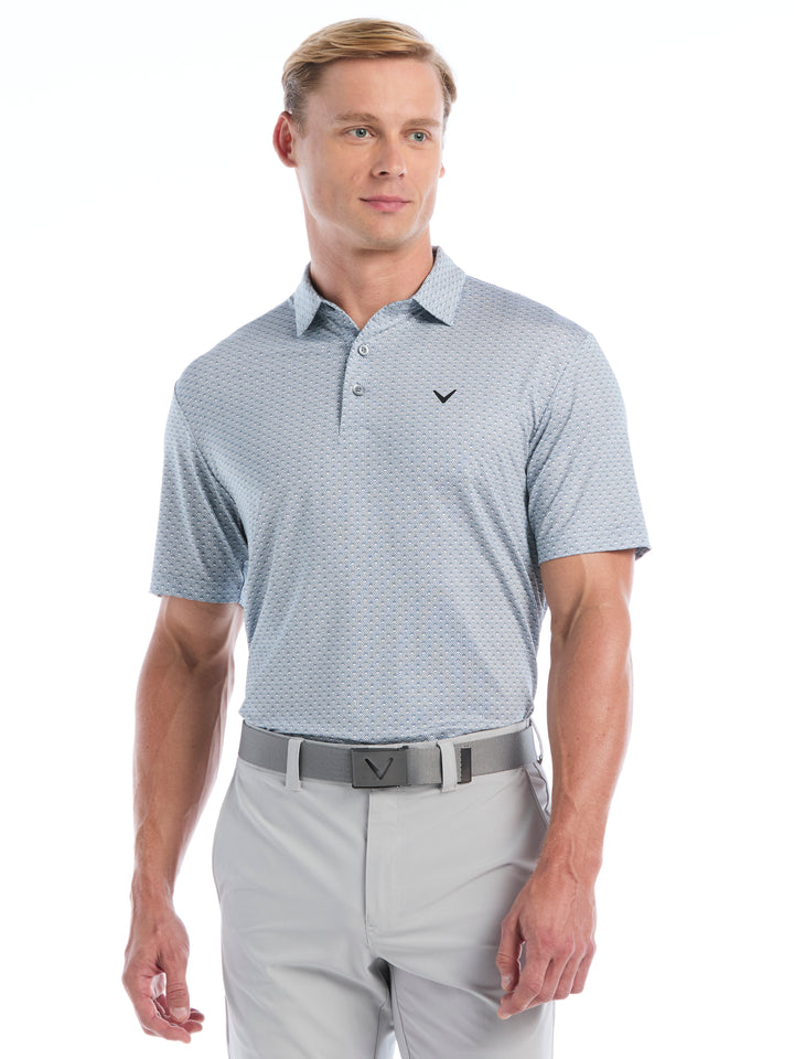 Mens All Over Foulard Tee Print Polo-Polos-Flint Stone-S-Callaway