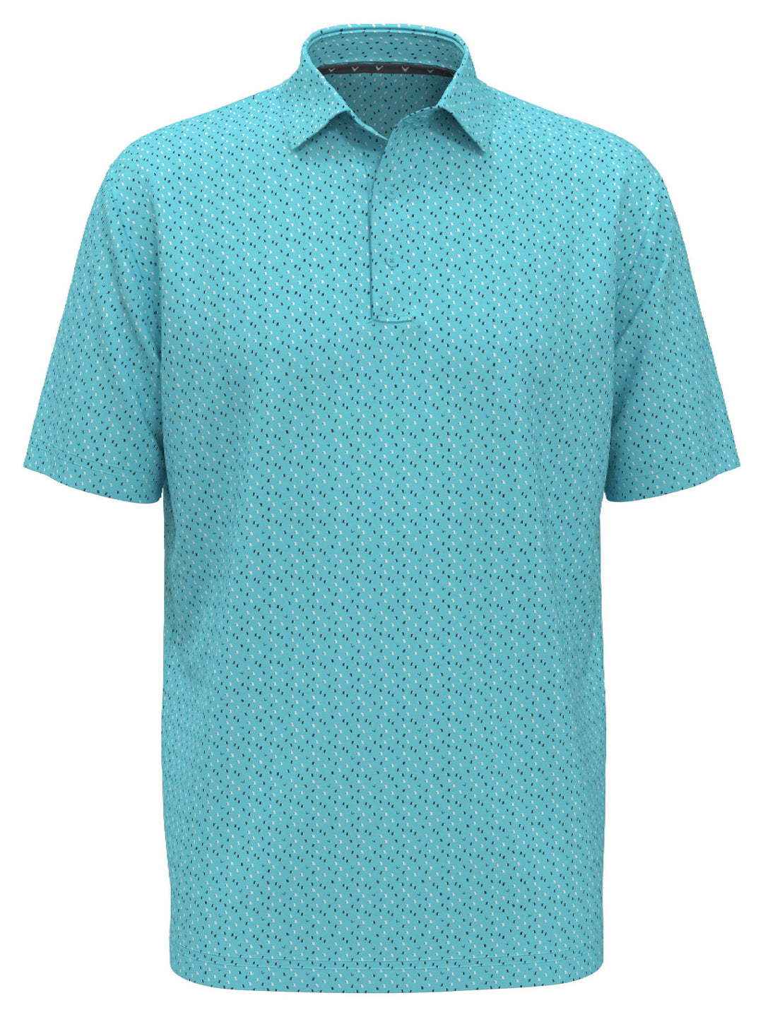 Mens All-Over Score Card Print Golf Polo-Polos-Blue Radiance-S-Callaway