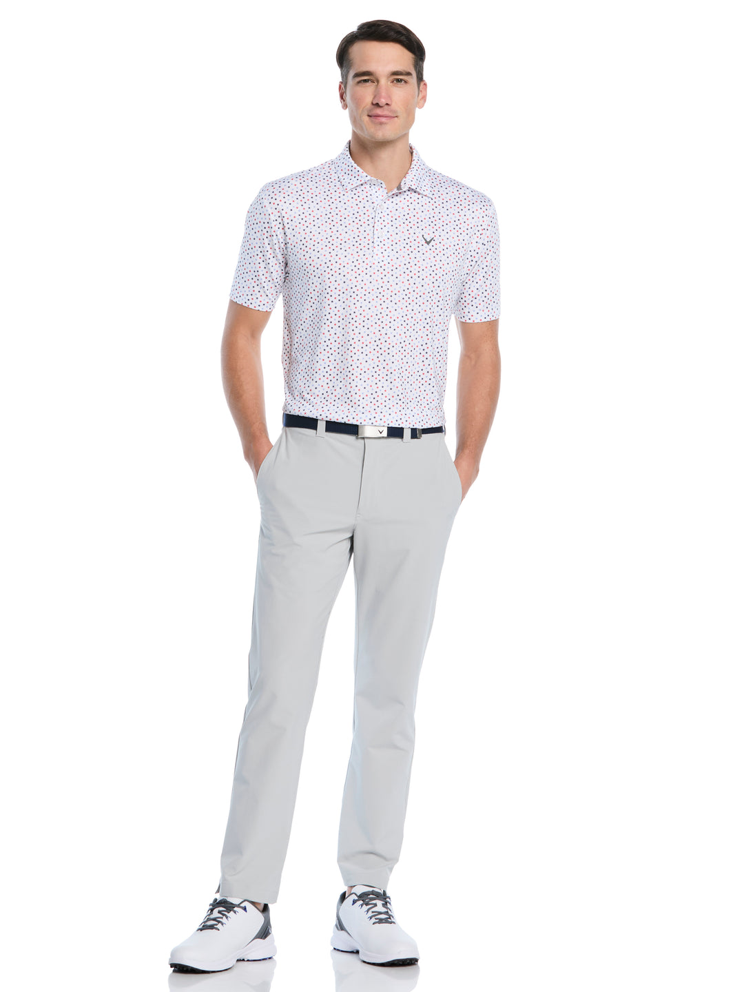 Mens All Over Stars Confetti Print Polo-Polos-Callaway