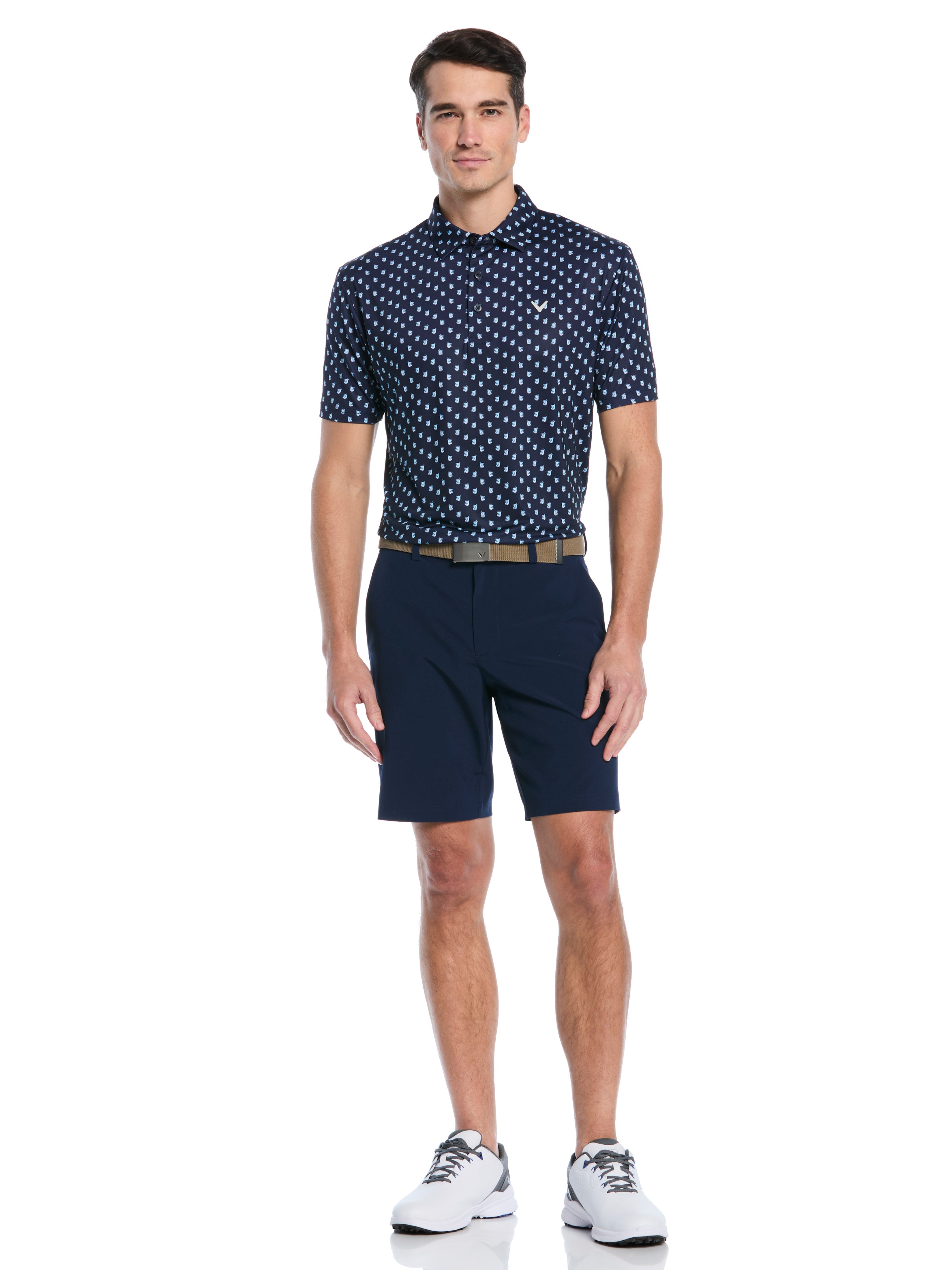 Mens All Over Tropical Cocktail Print Polo – Callaway Apparel