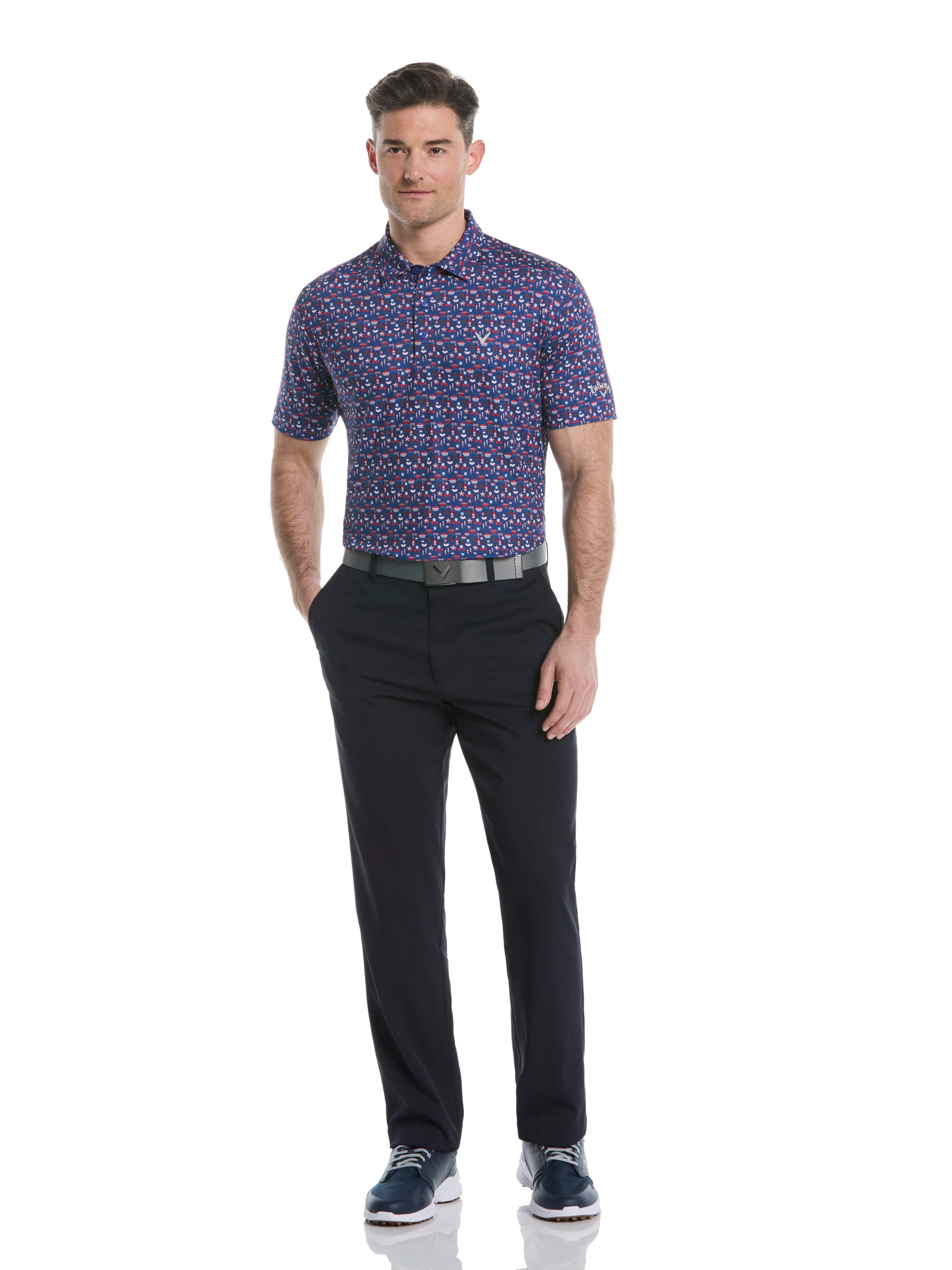 Mens Americana Print Polo – Callaway Apparel