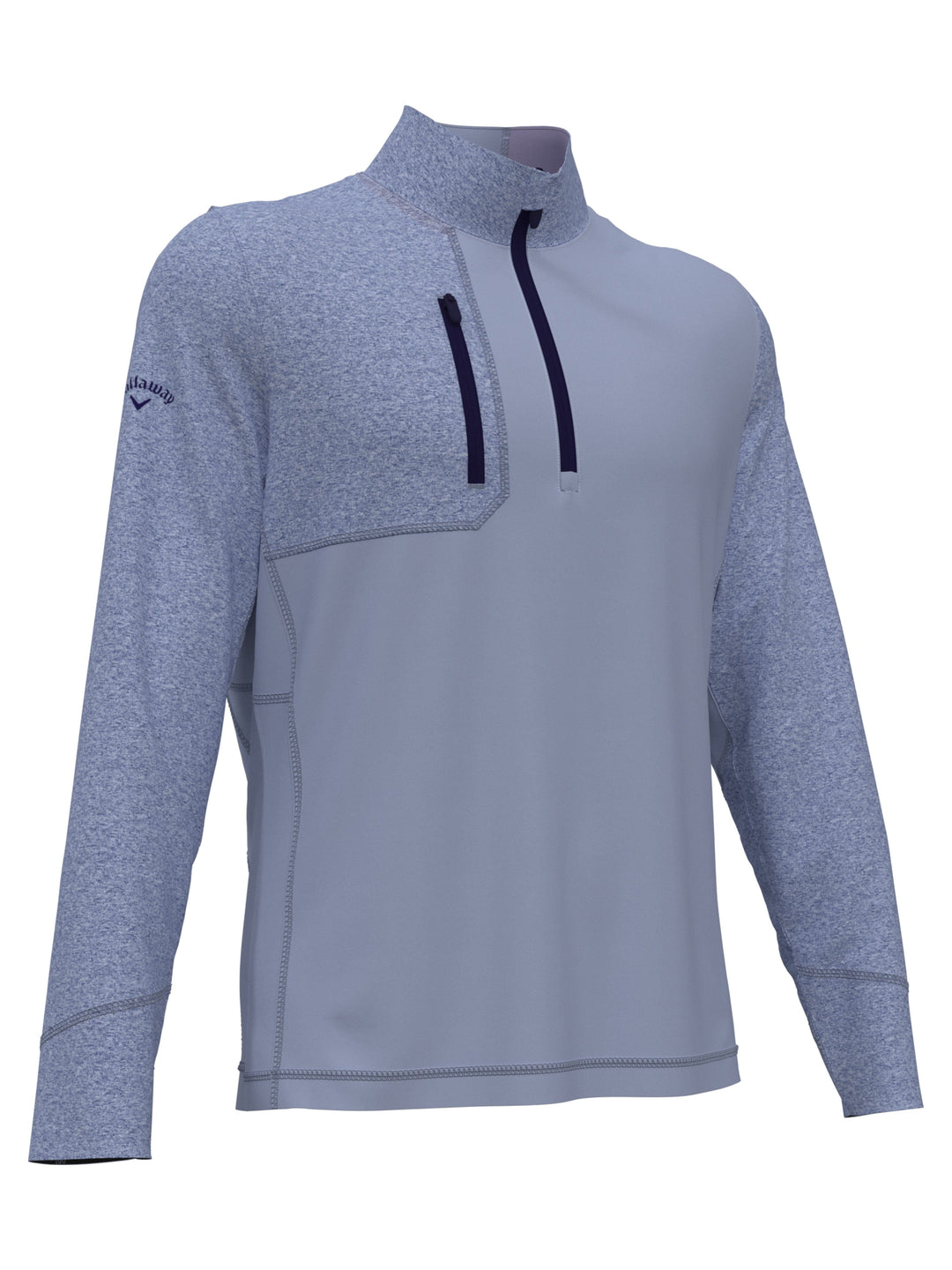 Aquapel 1/2 Zip Base Layer Golf Top (Chambray Htr) 
