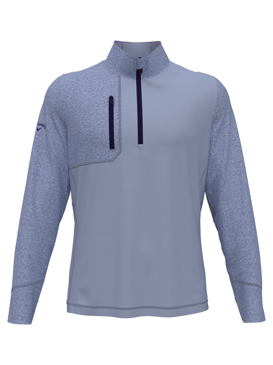 Aquapel 1/2 Zip Base Layer Golf Top (Chambray Htr) 