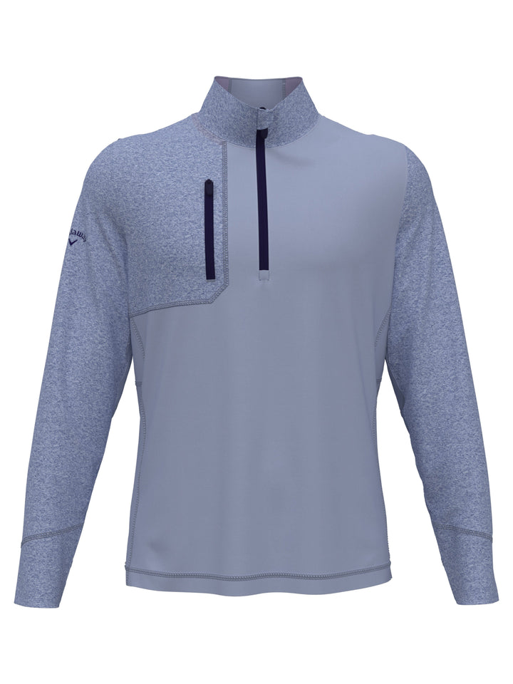 Aquapel 1/2 Zip Base Layer Golf Top (Chambray Htr) 