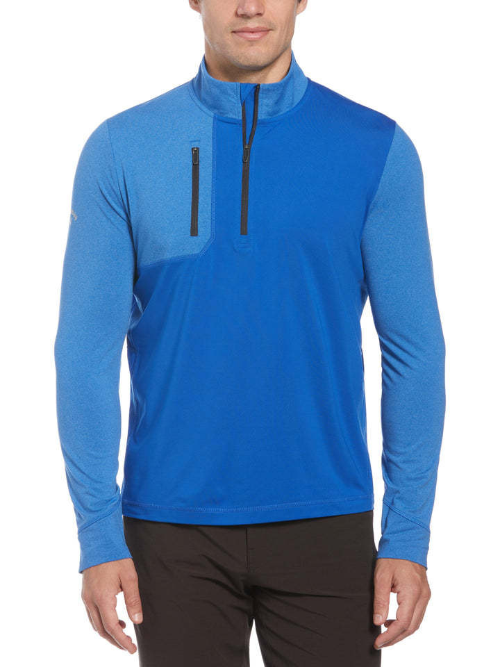 Aquapel 1/2 Zip Base Layer Golf Top (Light Lapis Htr) 
