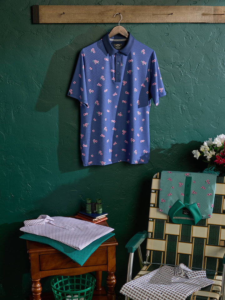 Mens Azalea Gingham Print Golf Polo-Polos-Callaway