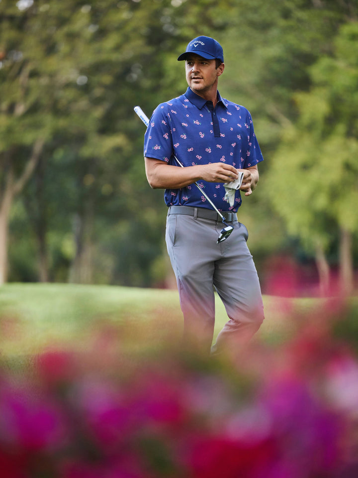 Mens Azalea Gingham Print Golf Polo-Polos-Callaway