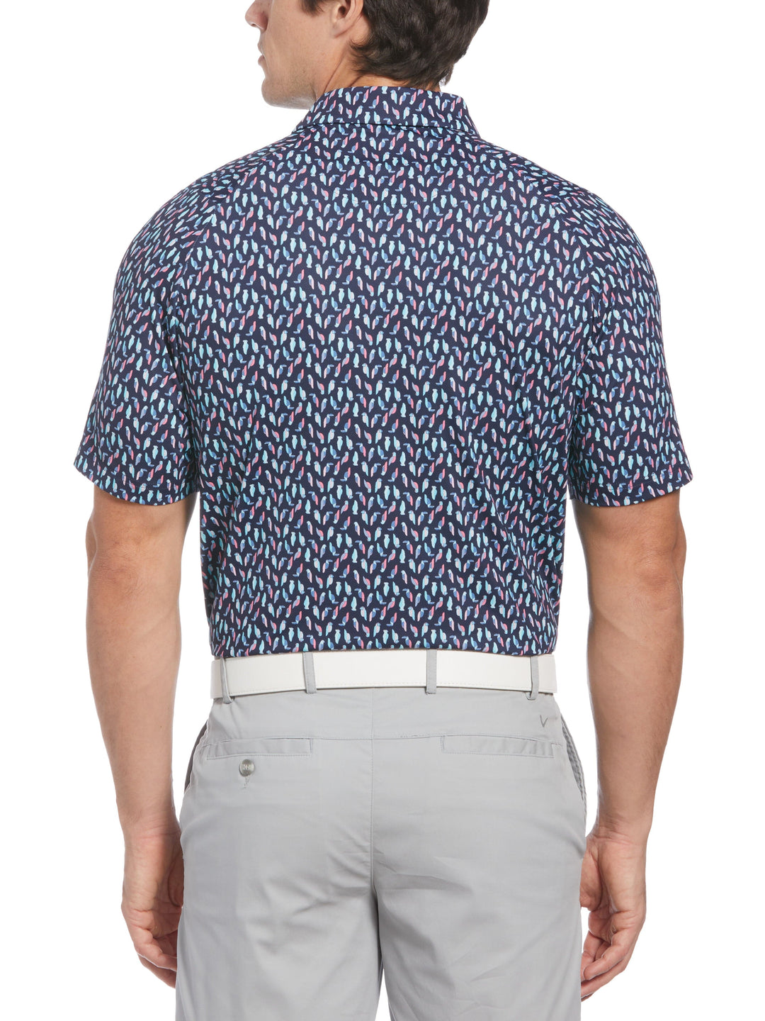 Birdie Print Golf Polo (Peacoat) 