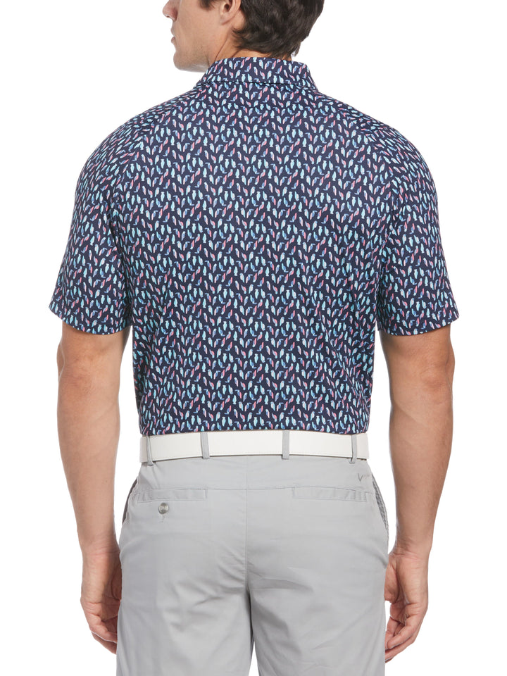 Birdie Print Golf Polo (Peacoat) 