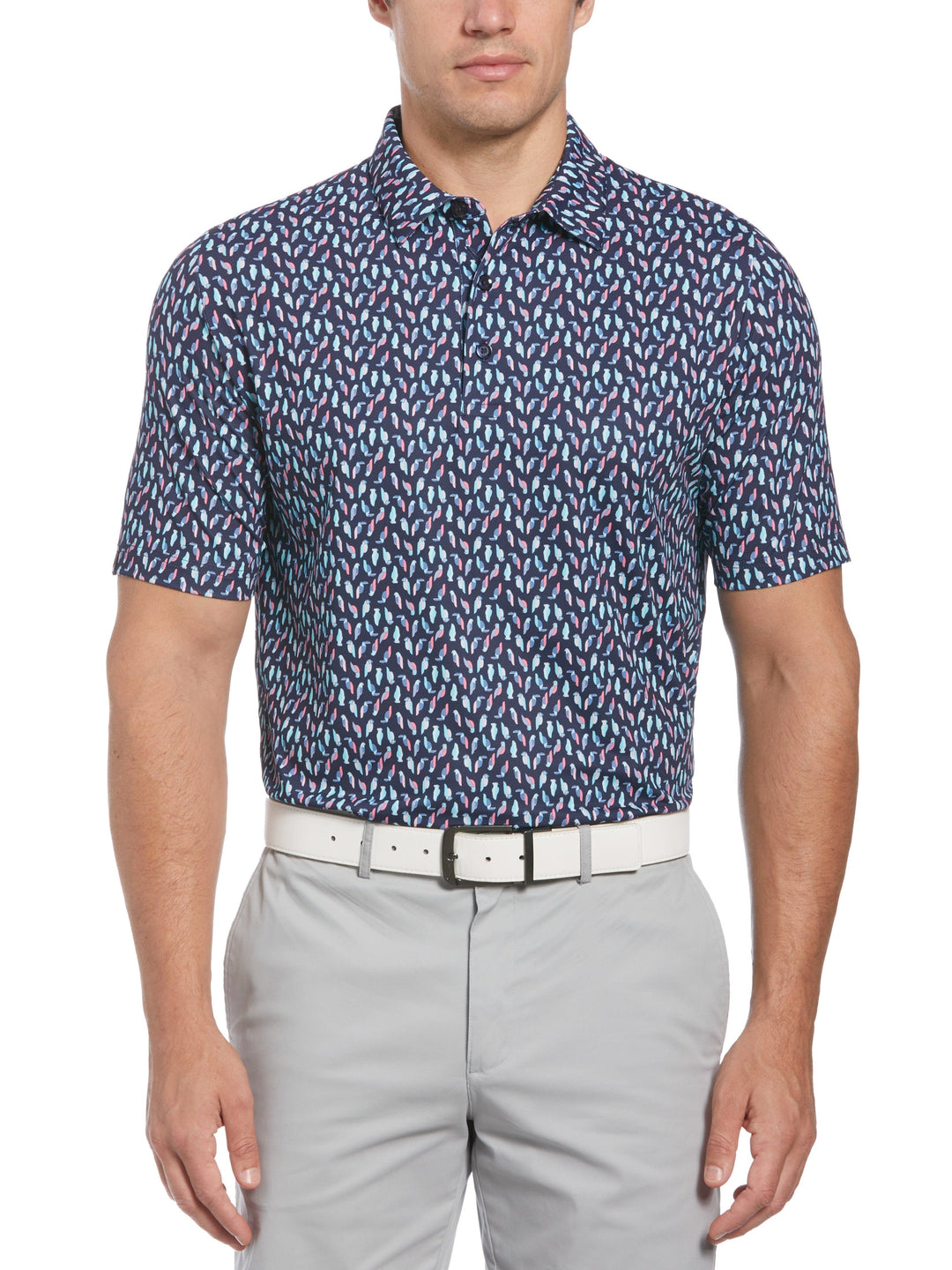 Birdie Print Golf Polo (Peacoat) 