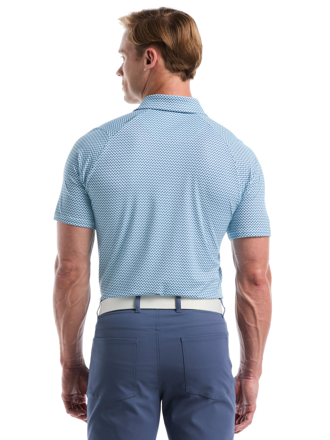 Men's Blocked Chevron Print Golf Polo (Atomizer) 