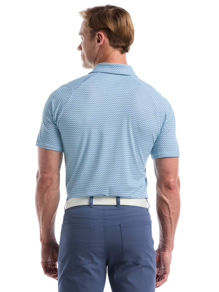 Men's Blocked Chevron Print Golf Polo (Atomizer) 