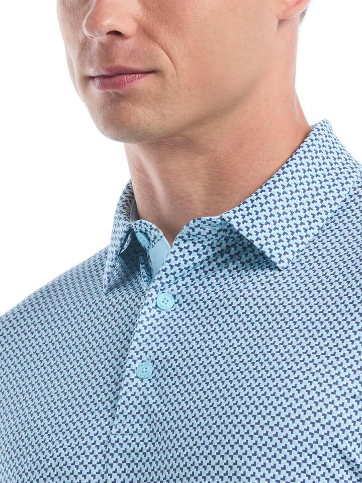 Men's Blocked Chevron Print Golf Polo (Atomizer) 