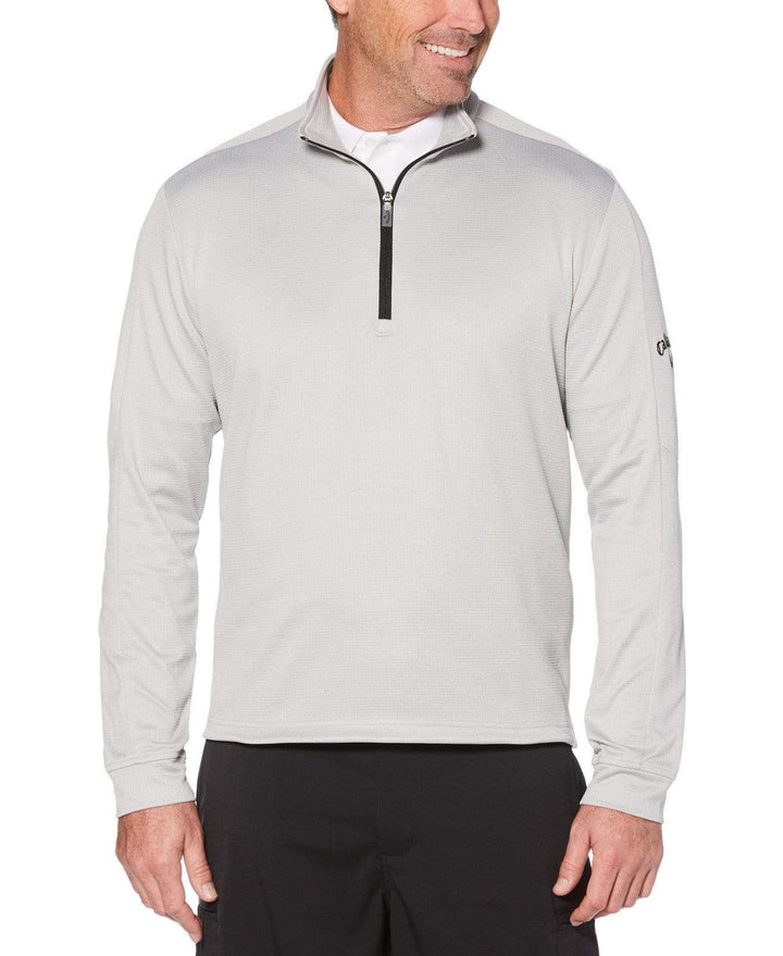 Mens Callaway X Thermal Heathered Waffle Fleece Mid-Layer-Jackets-Callaway Apparel