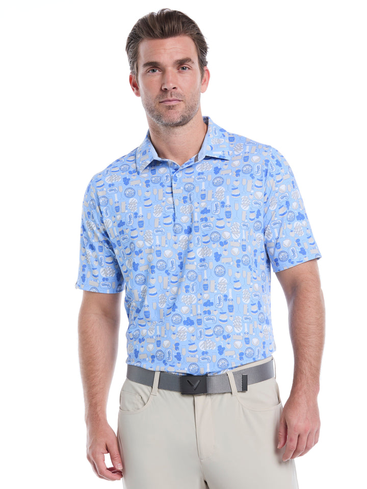 Celebration Feast Print Golf Polo (Open Air) 