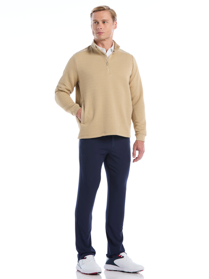 Mens Chev Jacquard Midweight Quarter Zip-Jackets-Callaway