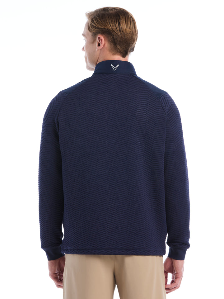 Mens Chev Jacquard Midweight Quarter Zip-Jackets-Callaway