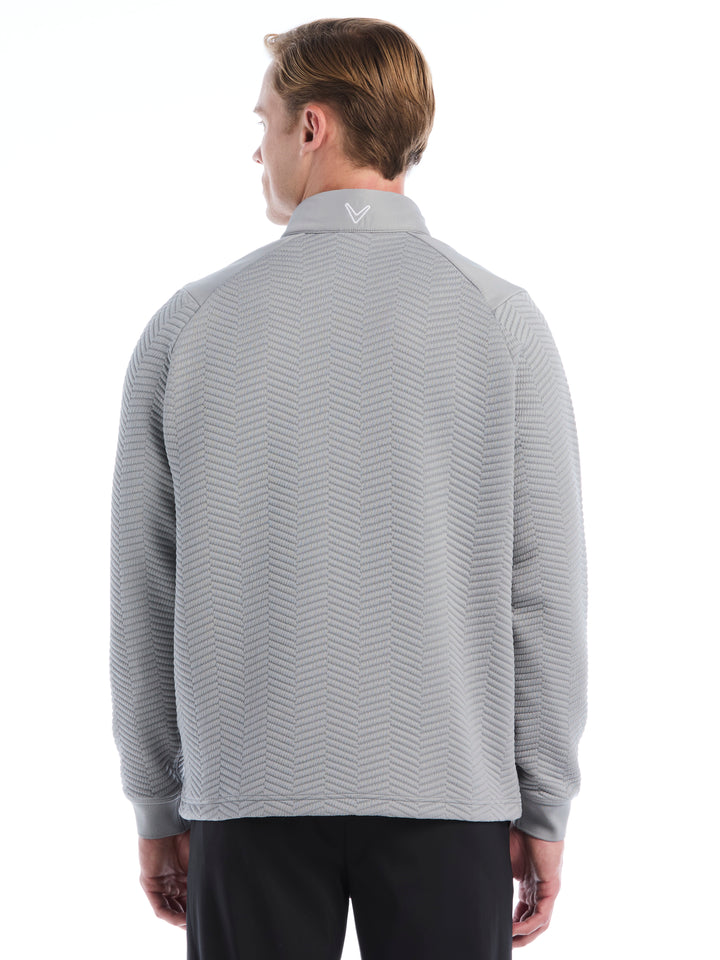 Mens Chev Jacquard Midweight Quarter Zip-Jackets-Callaway
