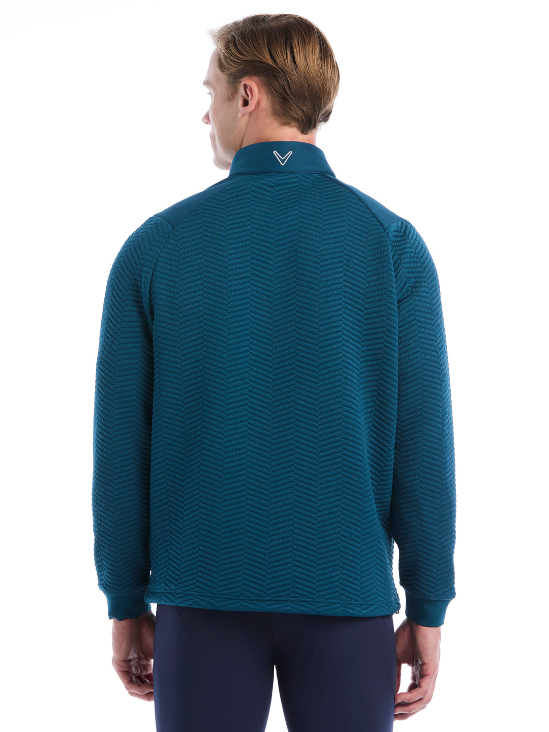 Mens Chev Jacquard Midweight Quarter Zip-Jackets-Callaway