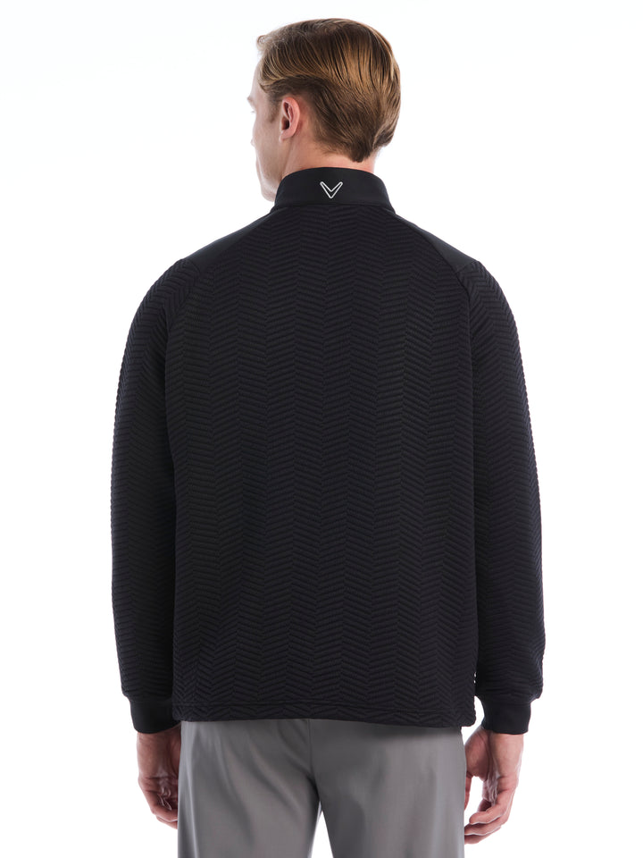 Mens Chev Jacquard Midweight Quarter Zip-Jackets-Callaway
