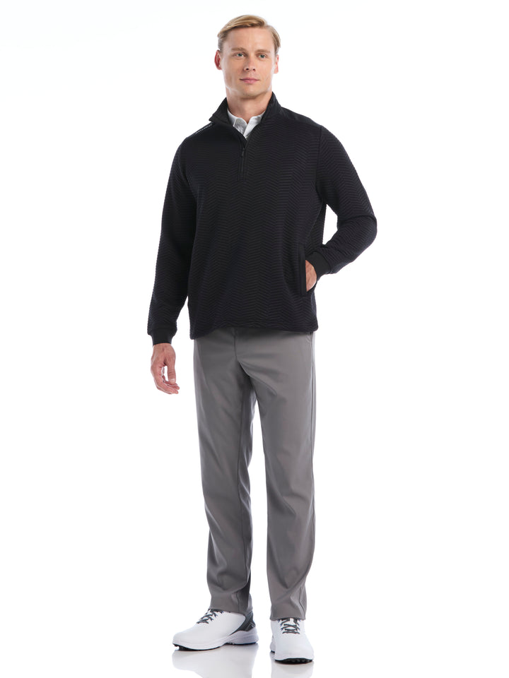 Mens Chev Jacquard Midweight Quarter Zip-Jackets-Callaway