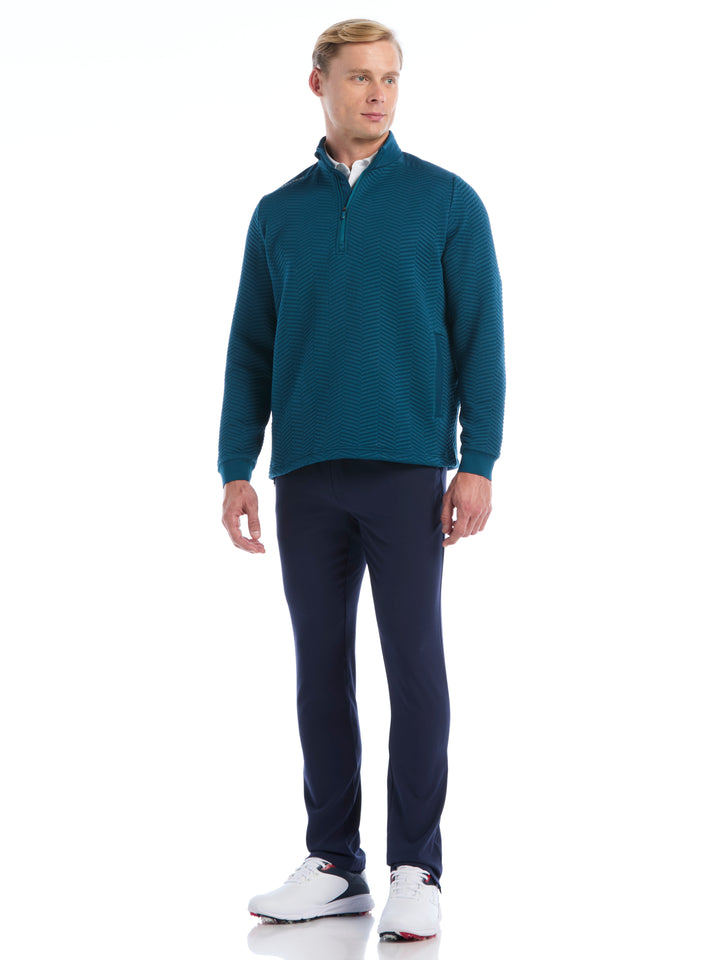 Mens Chev Jacquard Midweight Quarter Zip-Jackets-Callaway