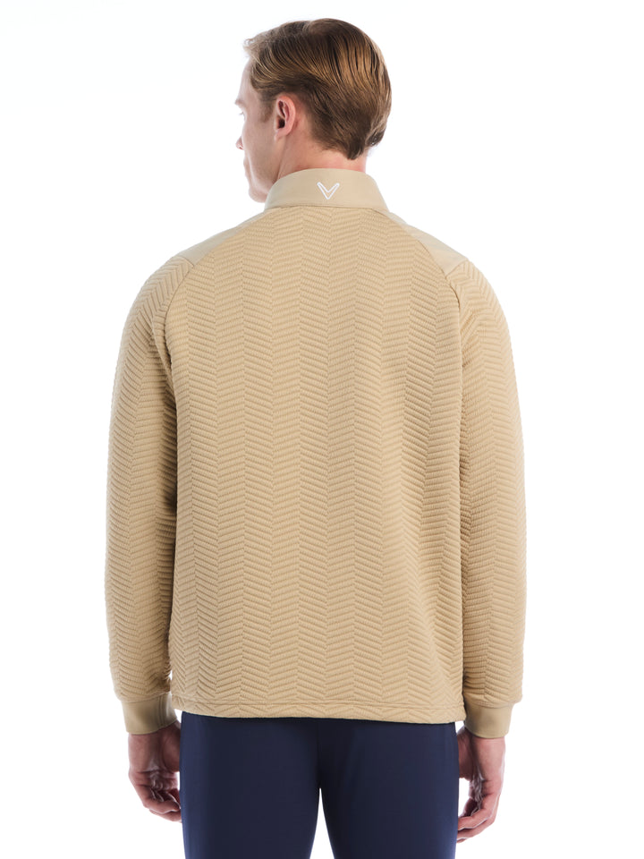 Mens Chev Jacquard Midweight Quarter Zip-Jackets-Callaway