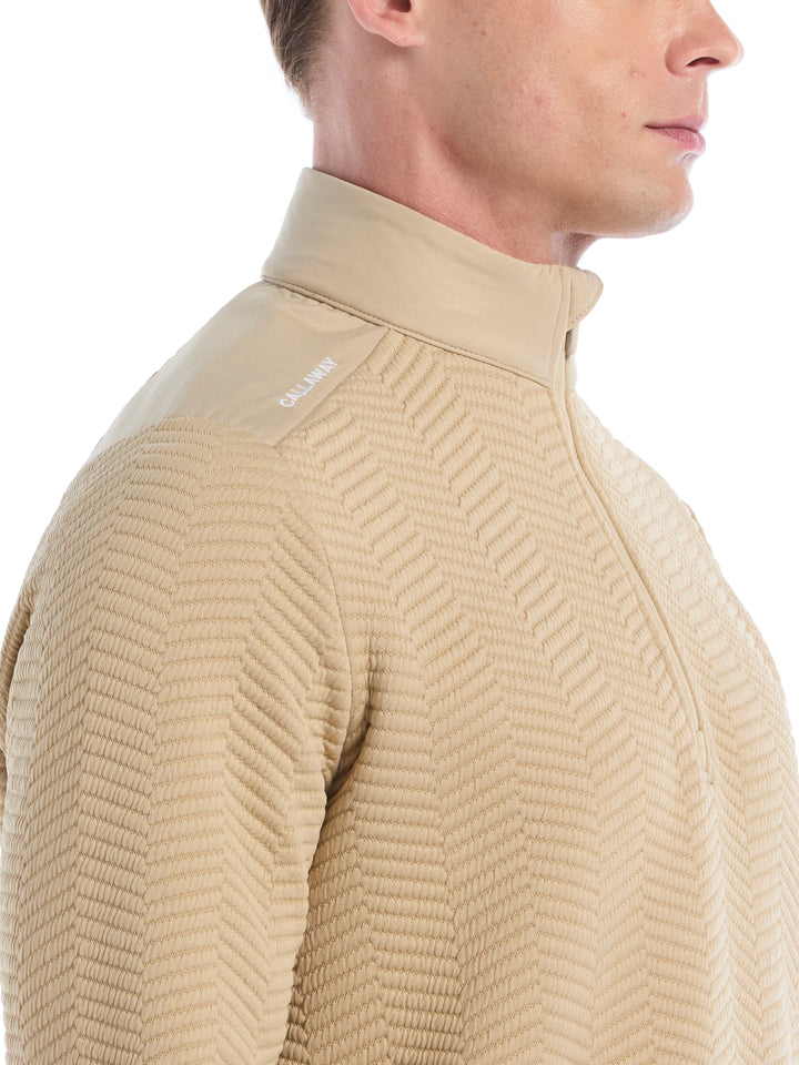 Mens Chev Jacquard Midweight Quarter Zip-Jackets-Callaway
