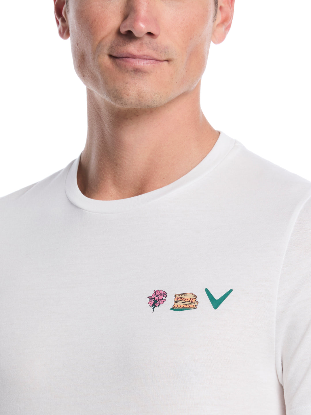 Master Chev Print Golf Tee (Bright White) 