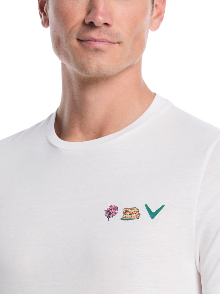 Master Chev Print Golf Tee (Bright White) 