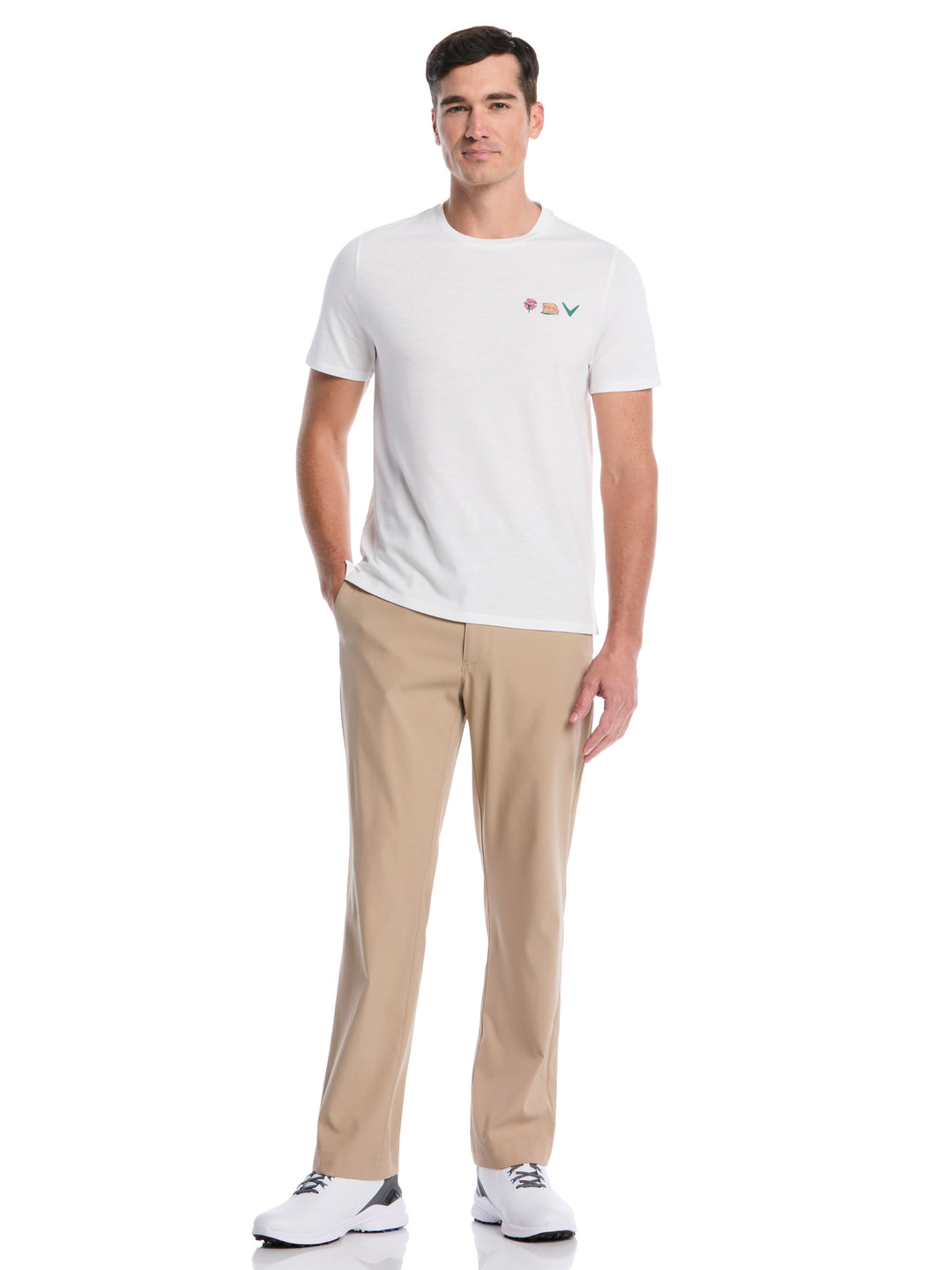 Master Chev Print Golf Tee (Bright White) 