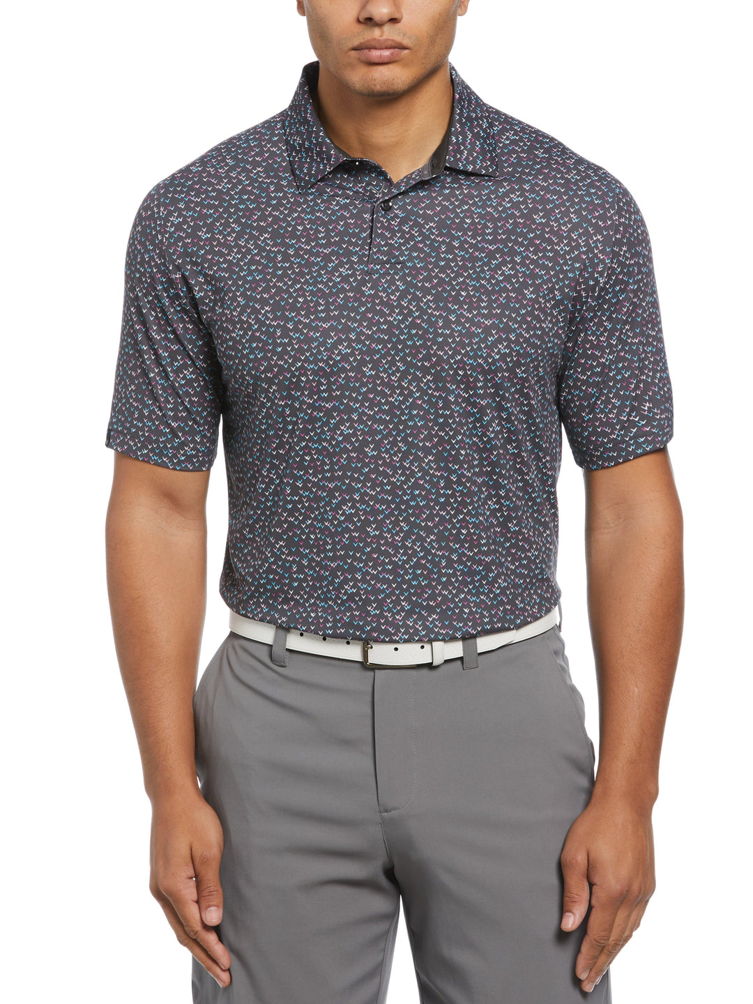 Mens Chevron Confetti Print Golf Polo-Polos-Callaway
