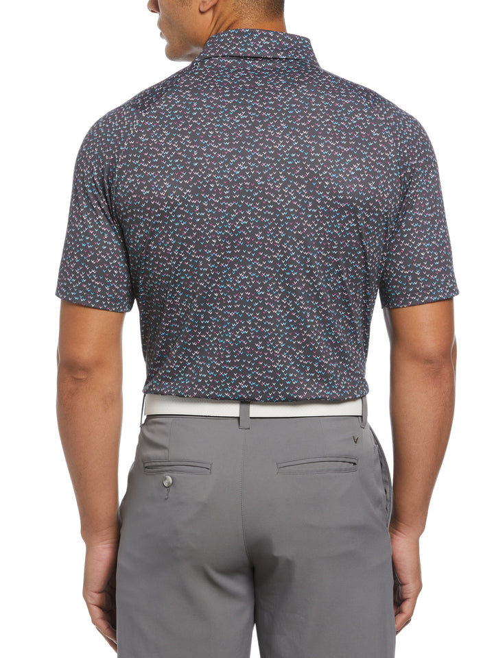 Mens Chevron Confetti Print Golf Polo-Polos-Callaway