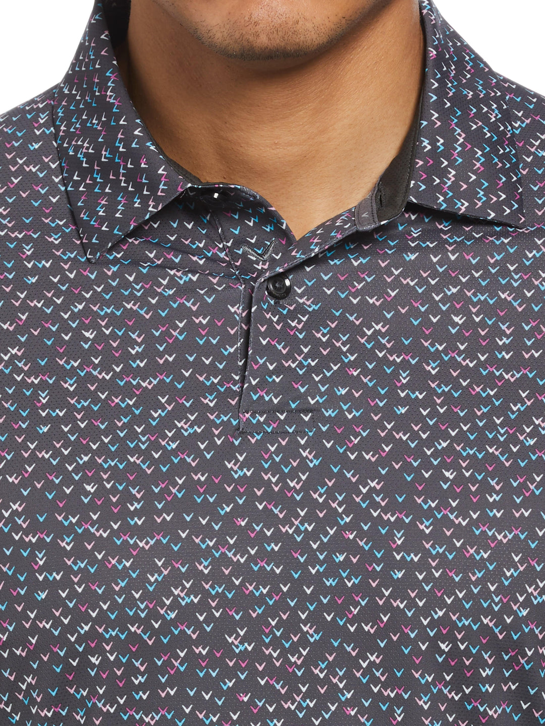Mens Chevron Confetti Print Golf Polo-Polos-Callaway