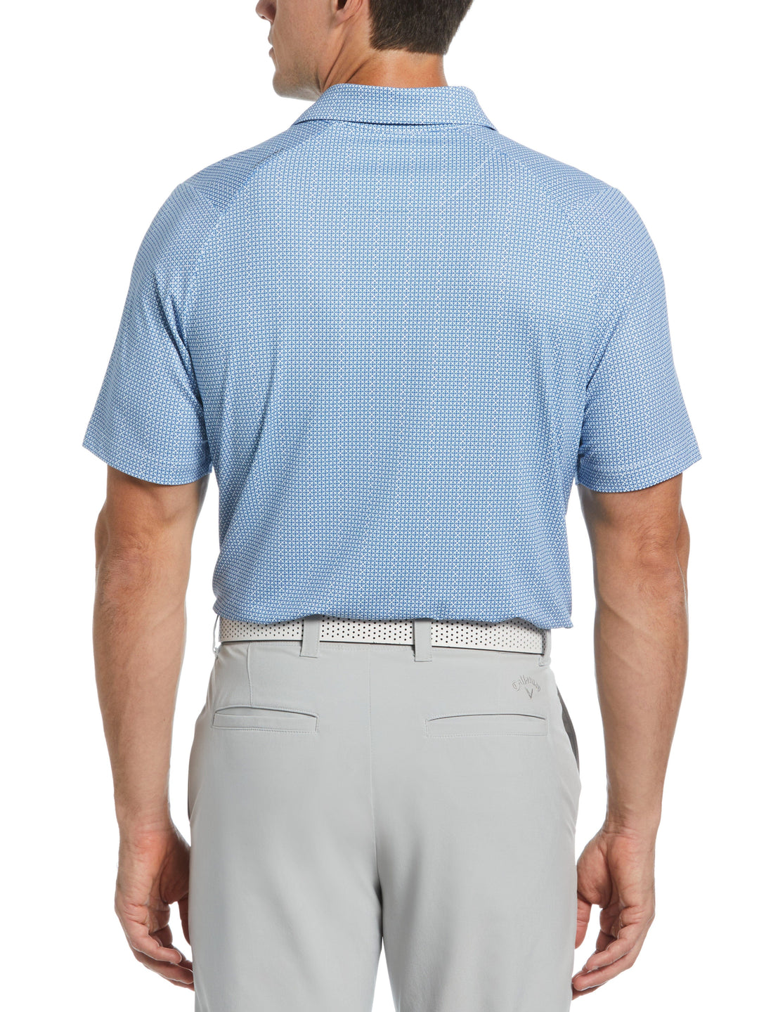 Chevron Foulard Print Golf Polo (Galaxy Blue) 