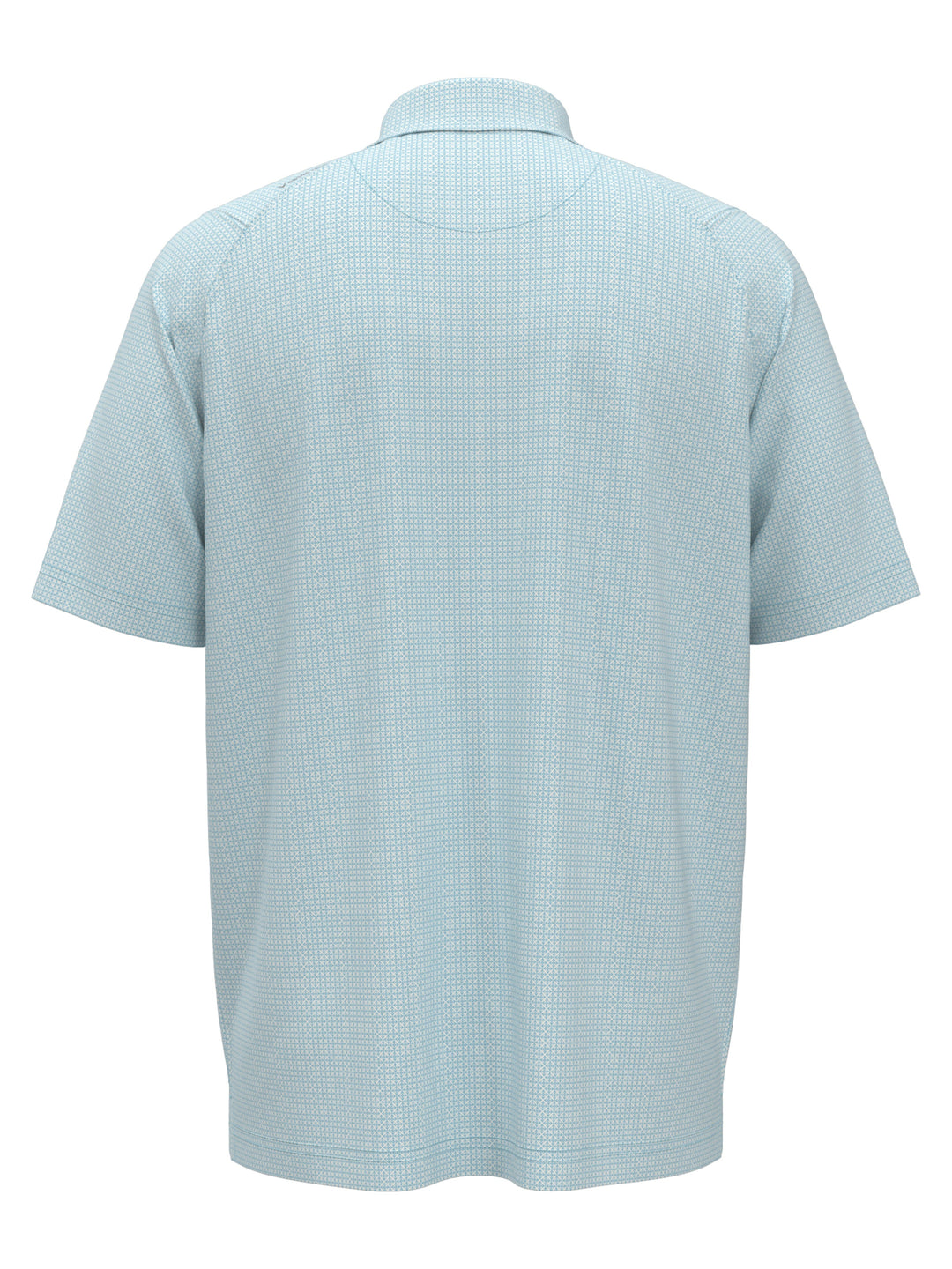 Chevron Foulard Print Golf Polo (River Blue) 