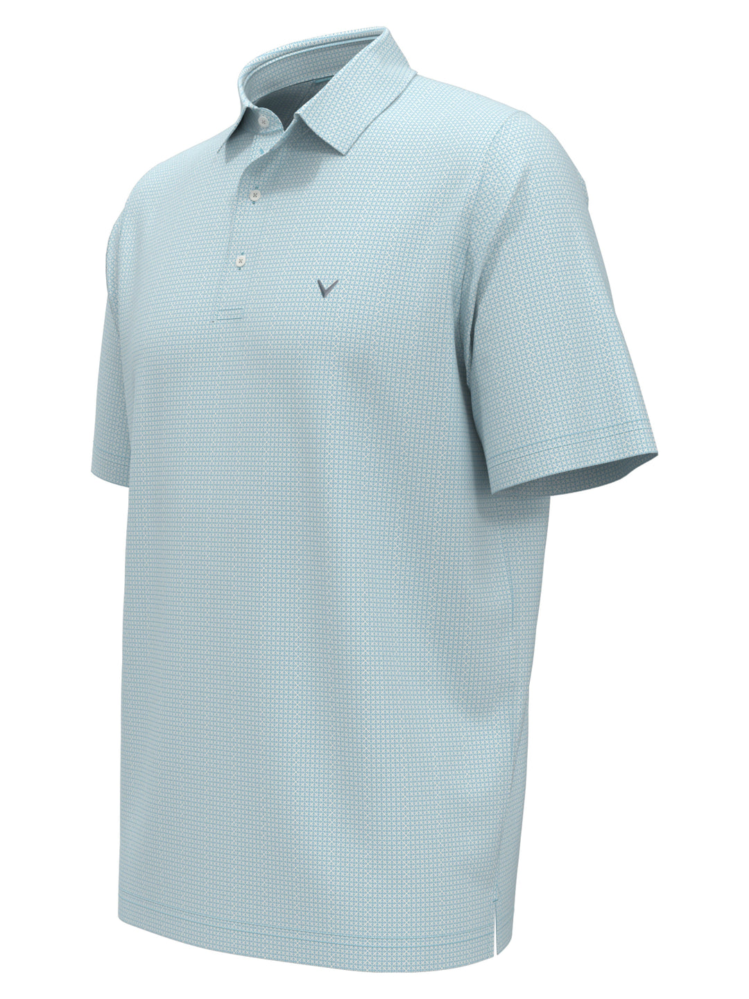 Chevron Foulard Print Golf Polo (River Blue) 