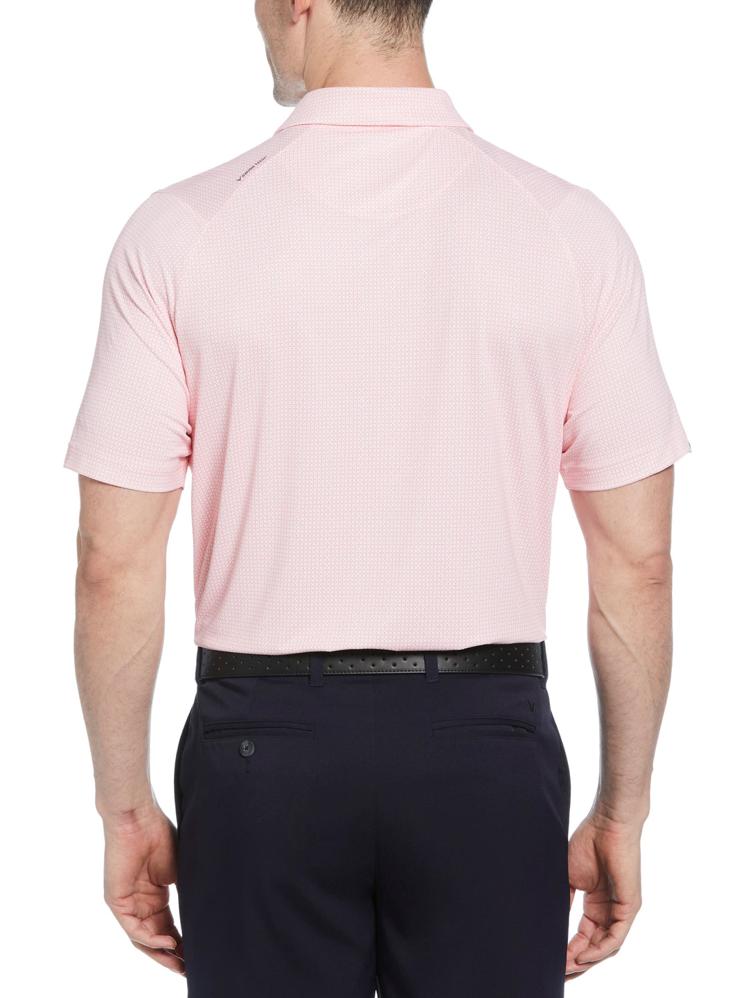 Chevron Foulard Print Golf Polo (Strawberry Pink) 