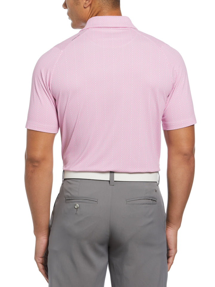 Chevron Foulard Print Golf Polo (Purple Orchid) 