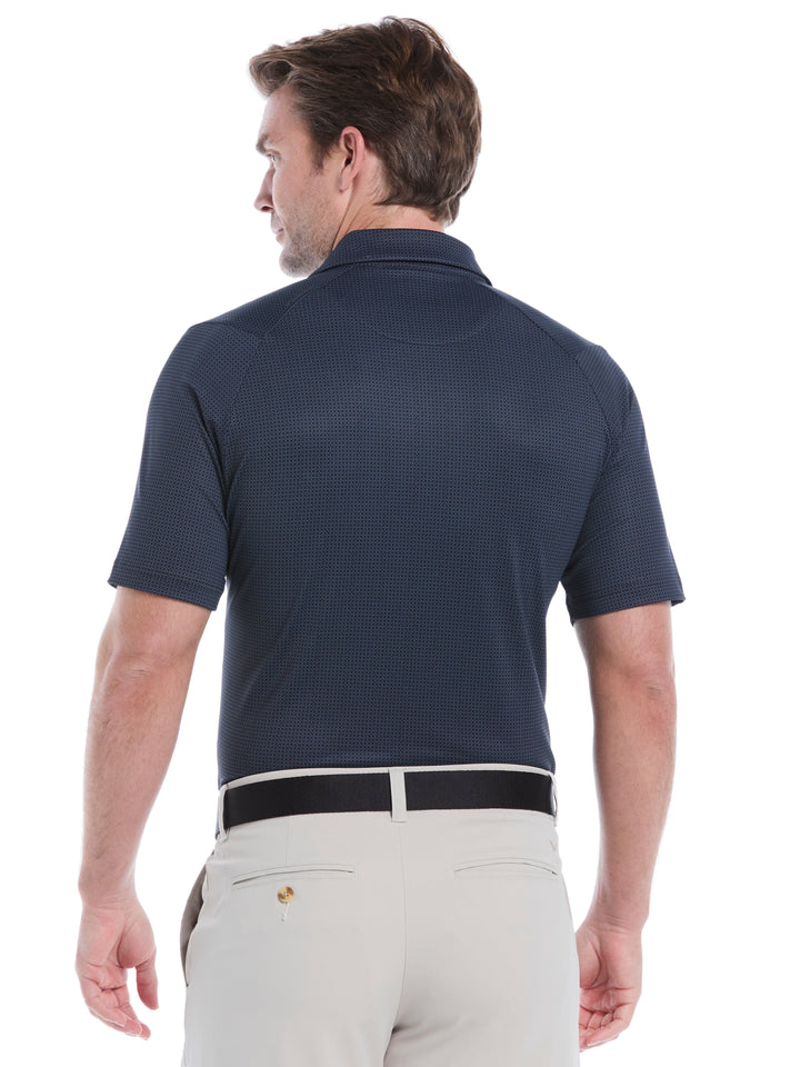 Chevron Foulard Print Golf Polo (Caviar) 