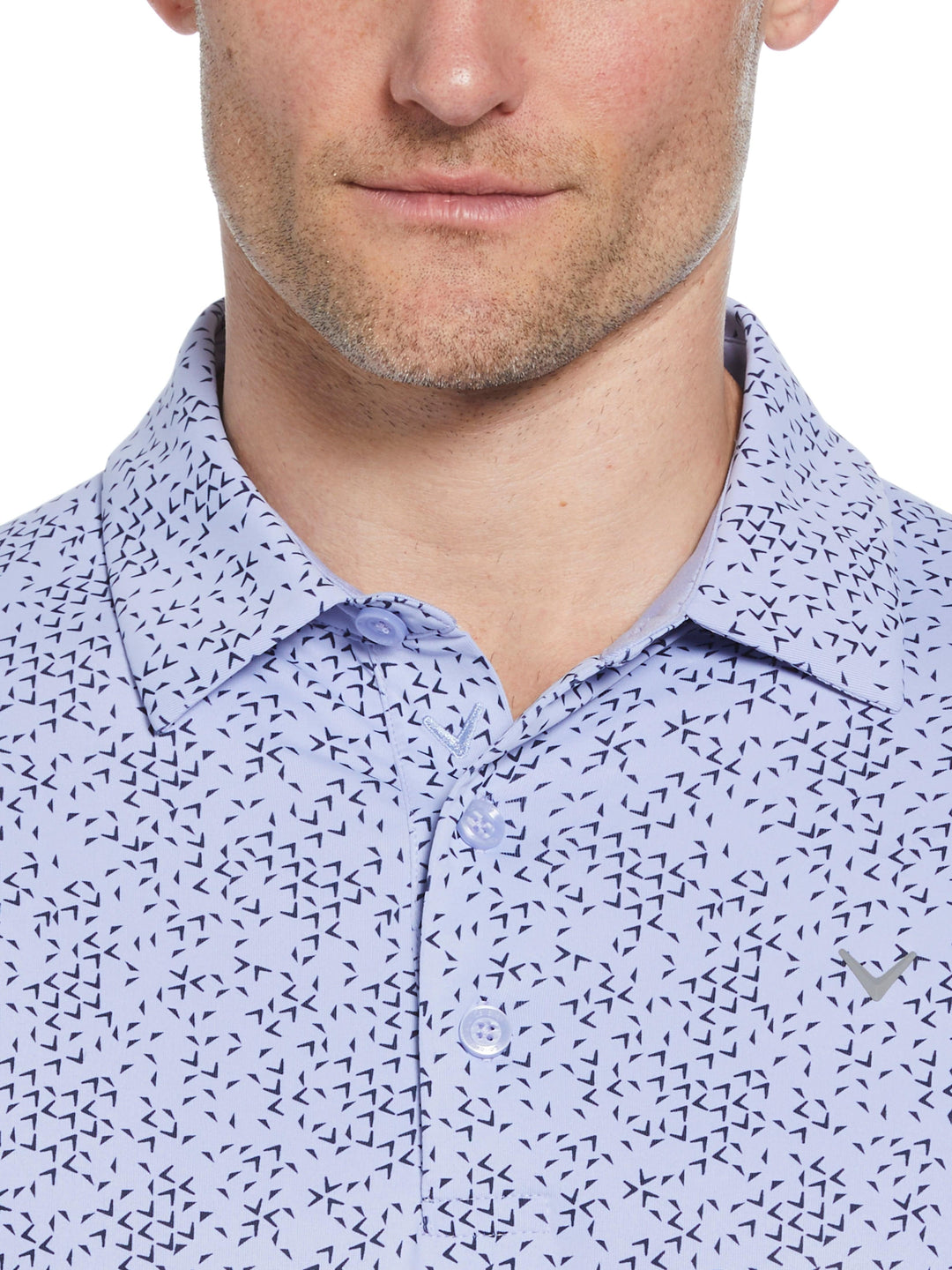 Chevron Print Golf Polo (Spring Lavender) 