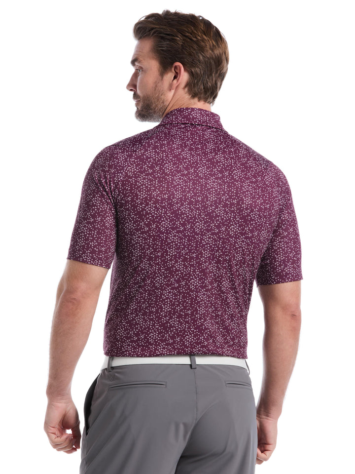Chevron Print Golf Polo (Grape Wine) 