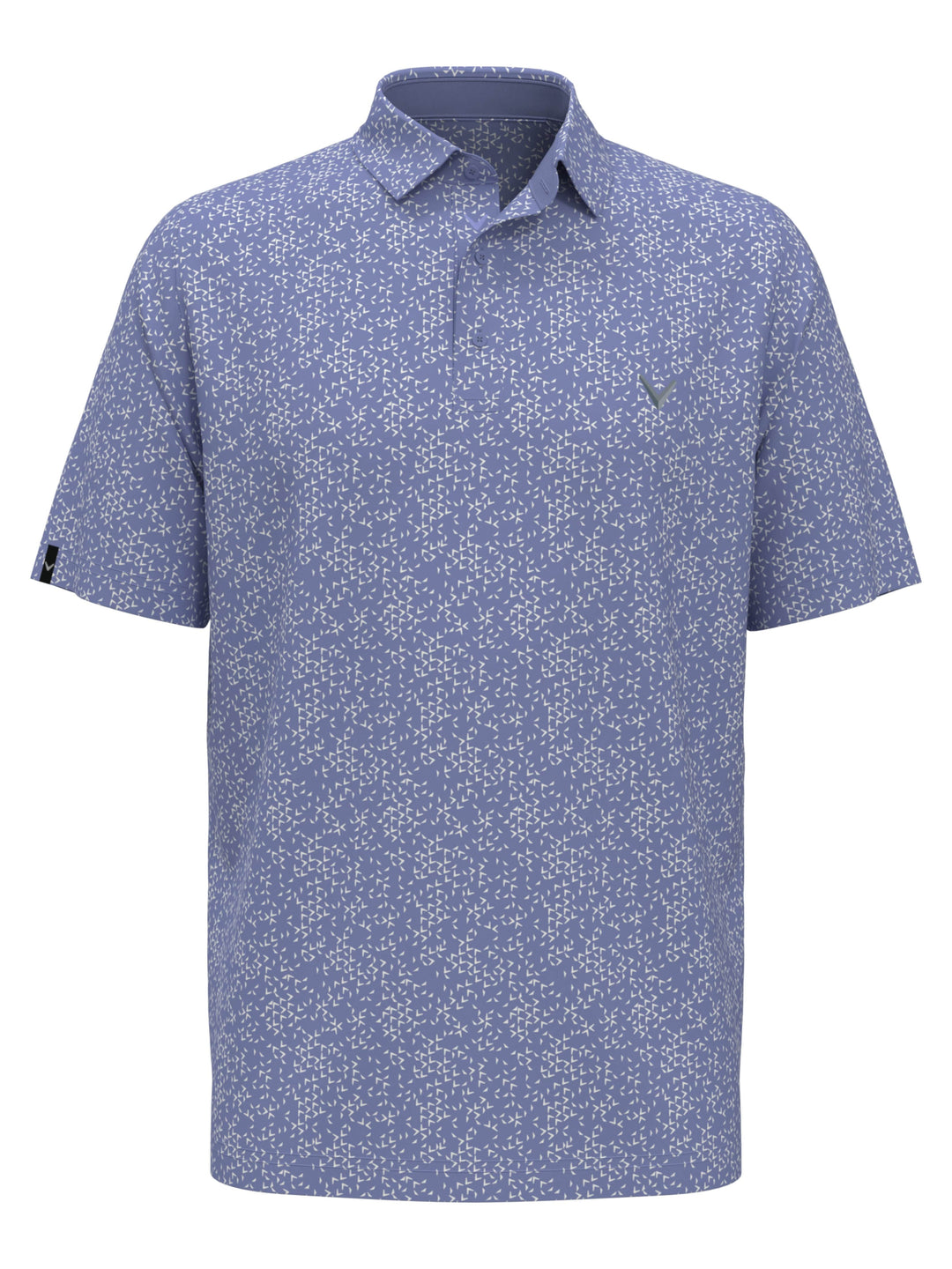Chevron Print Golf Polo (Chambray) 