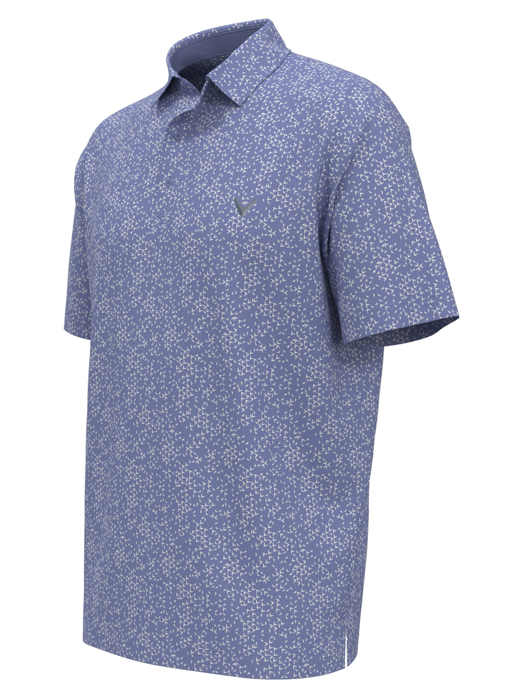 Chevron Print Golf Polo (Chambray) 