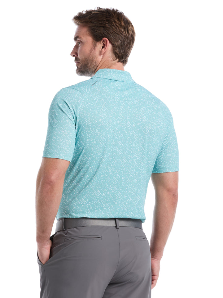 Chevron Print Golf Polo (Aquifer) 