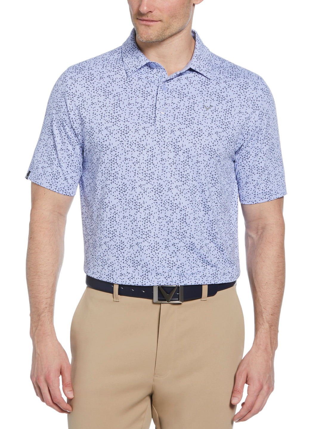 Chevron Print Golf Polo (Spring Lavender) 