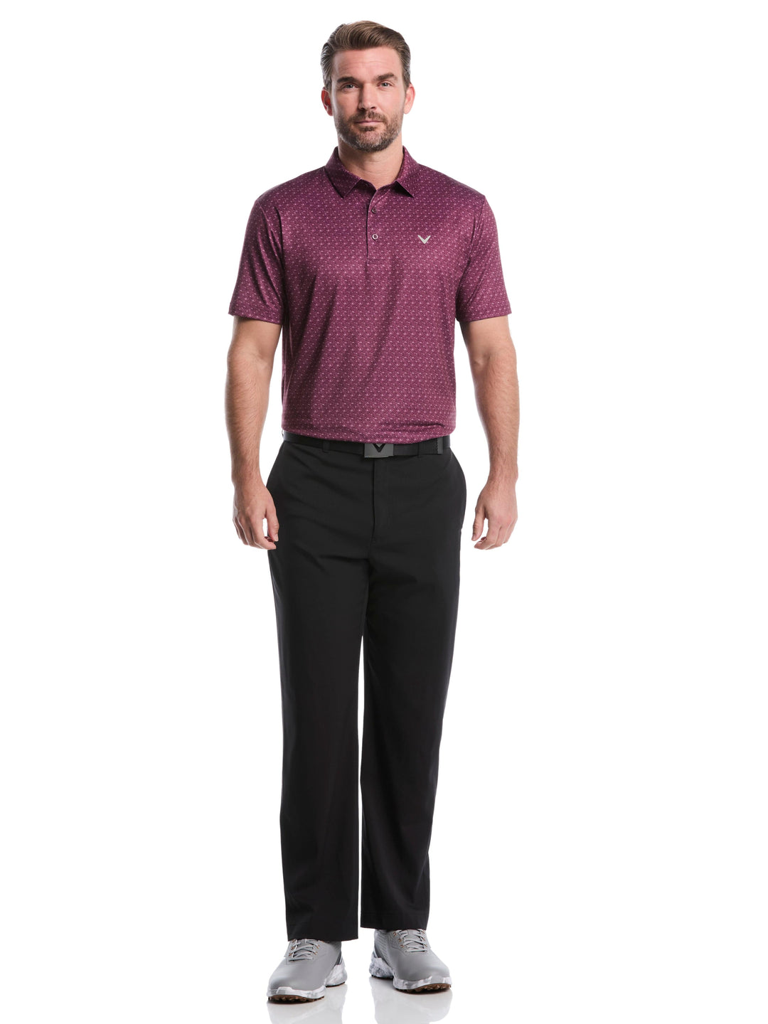 Chevron Print Golf Polo Shirt-Polos-Callaway