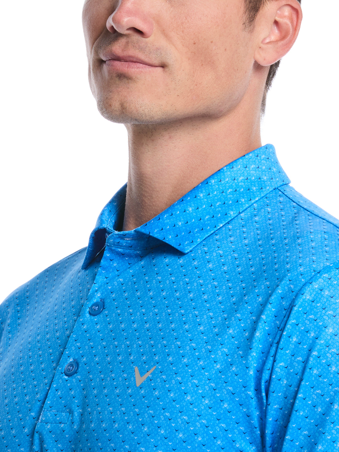 Chevron Print Golf Polo Shirt-Polos-Callaway